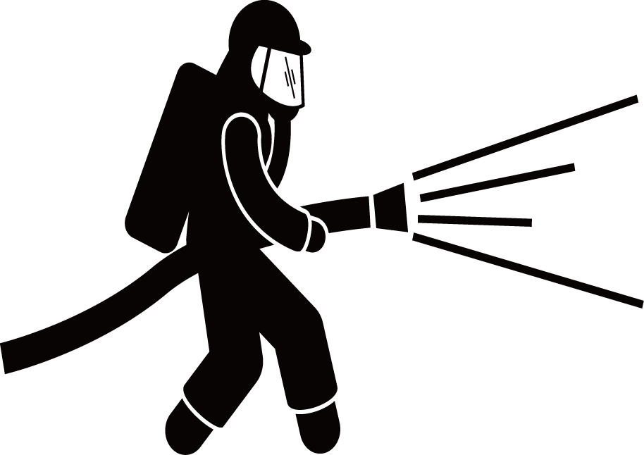 Firefighters Put Out The Fire Png Download - Fire Fighter Png Silhouette Clipart (914x646), Png Download