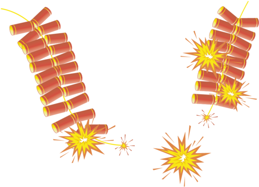 Diwali Firecrackers Png Transparent Background - Chinese New Year Firecracker Cartoon Clipart (800x756), Png Download