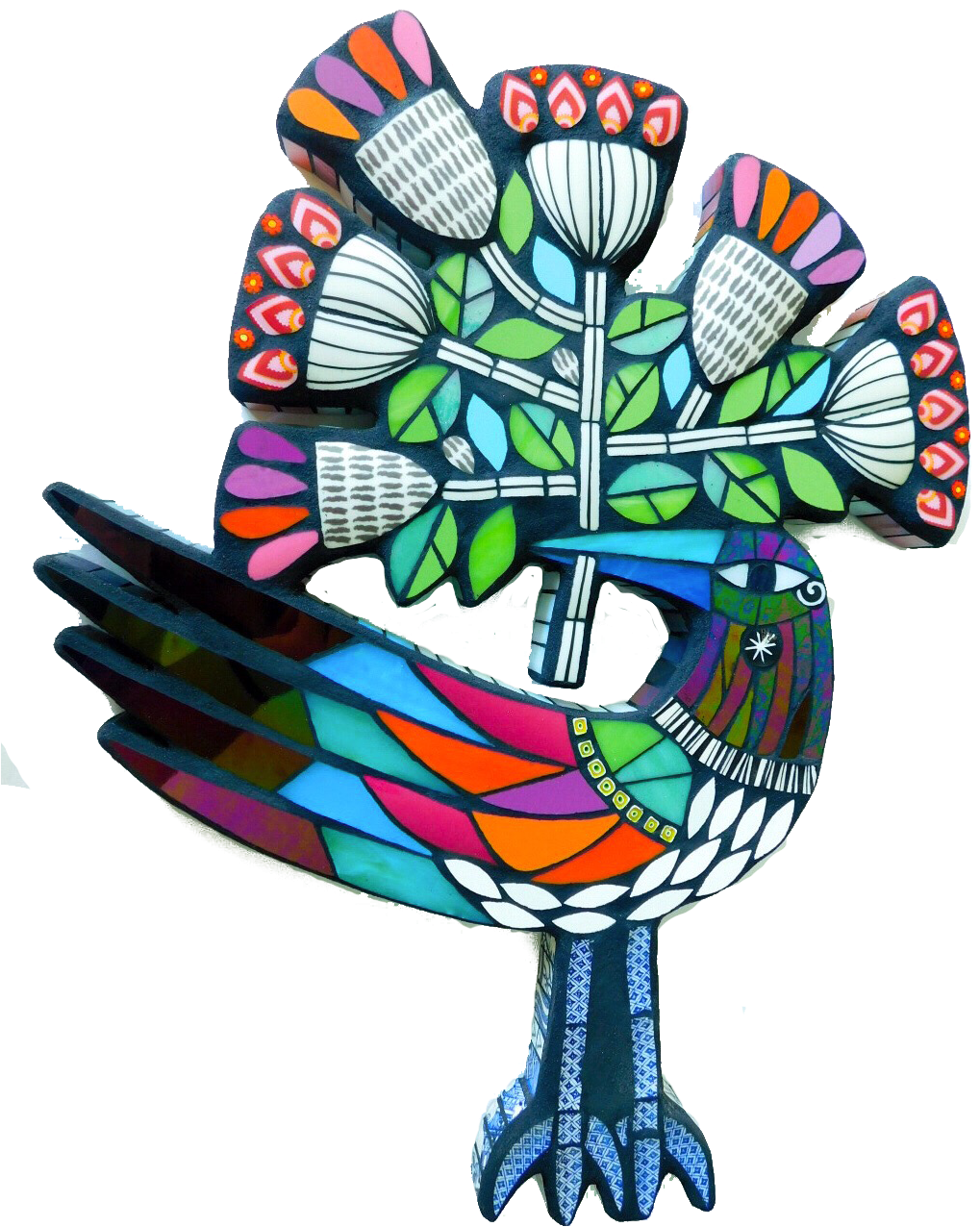 Bird Amanda Anderson Mosaic Clipart (1044x1317), Png Download