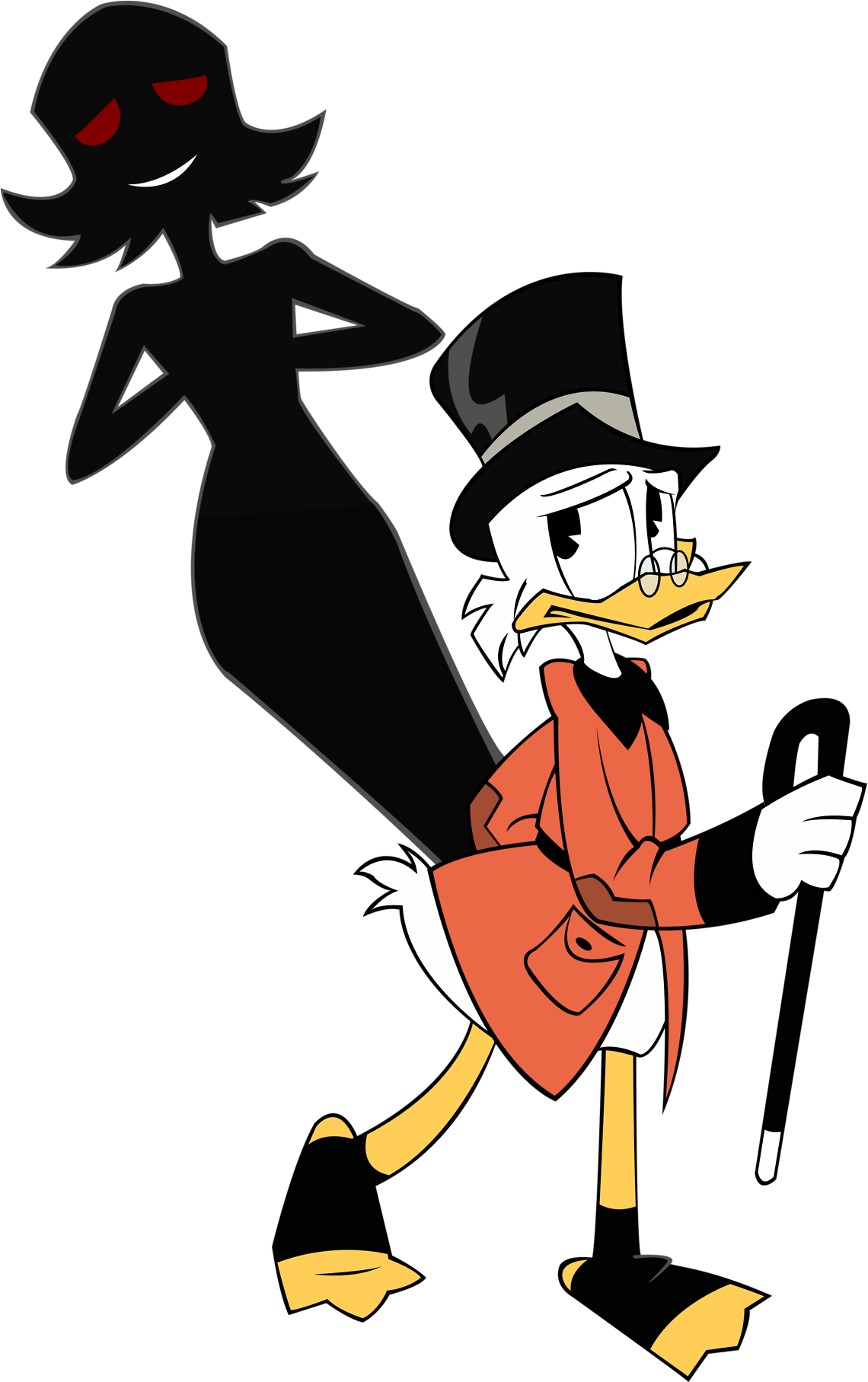 Scrooge Had The Uncertain Feeling Someone Was Following - Cartoon Clipart (1280x1814), Png Download