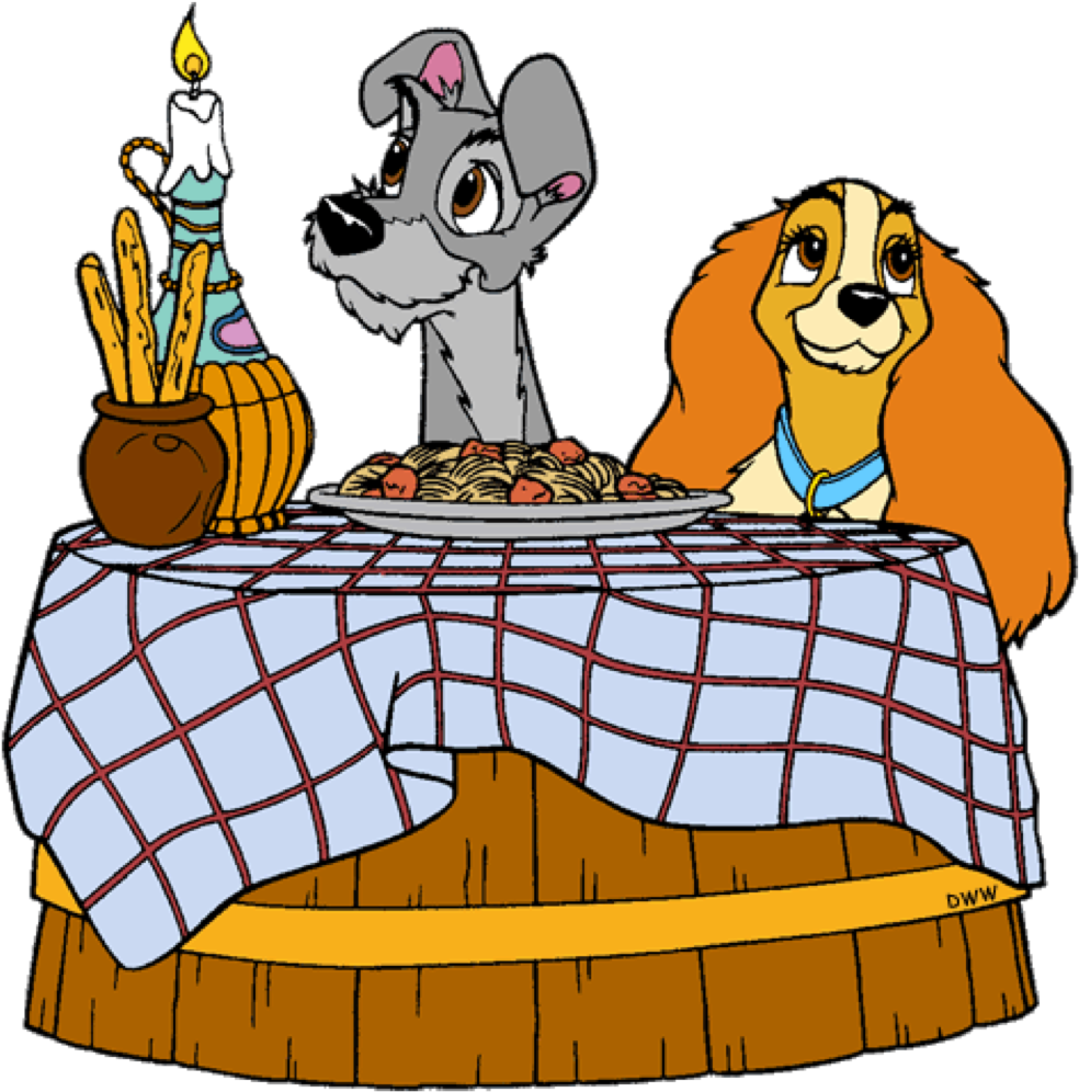 Clip Art - Lady And The Tramp Clip Art - Png Download (1146x1037), Png Download