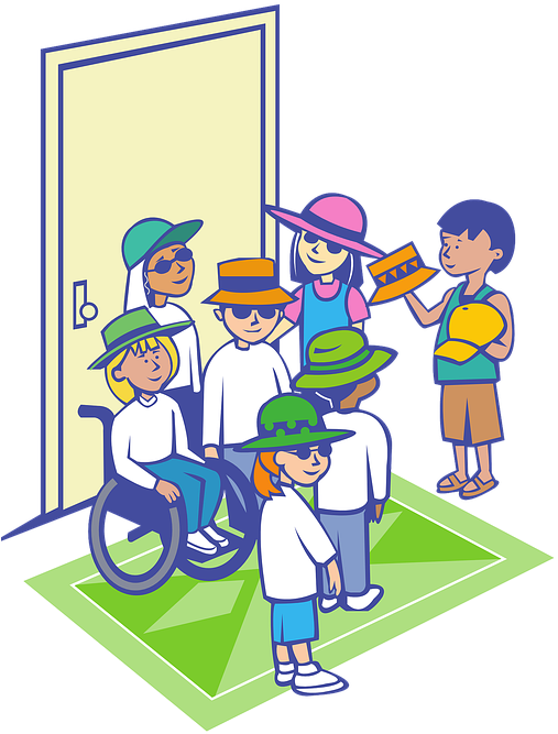 Kids Wearing Hats Clipart - Png Download (506x720), Png Download