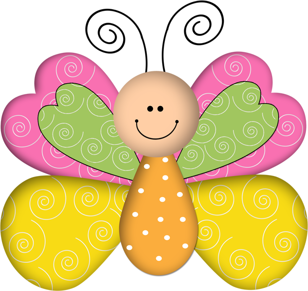 Borboleta Cute Png Clipart (600x567), Png Download