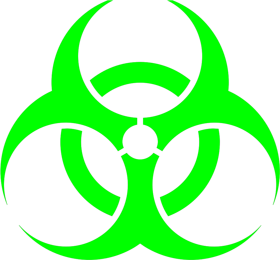 Nuclear Explosions Svg Clip Arts - Biological Hazard Symbol Png Transparent Png (1024x1024), Png Download