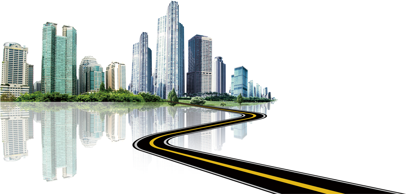 Building City,city,high Rise,building,highway High - Building In Hd Png Clipart (1554x845), Png Download