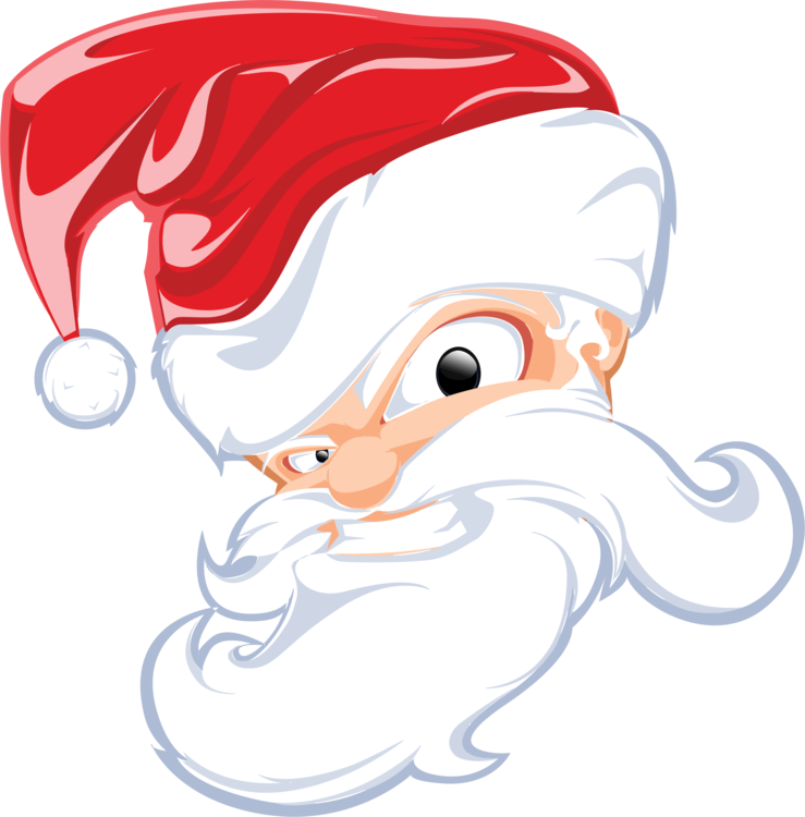 Comical Santa Claus Head Clipart (600x600), Png Download