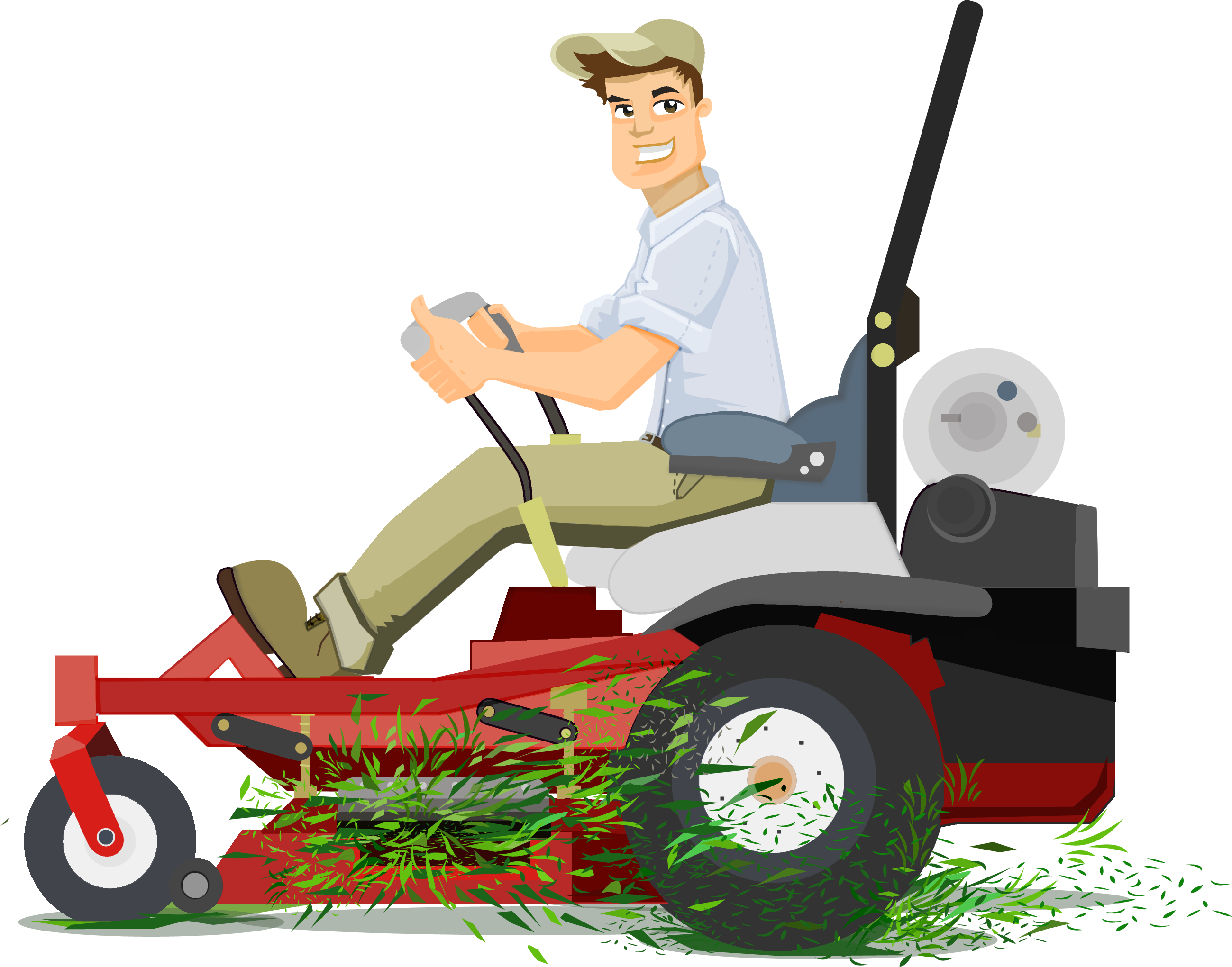 Make A Sensible To-do List - Mowing Grass Clip Art - Png Download (2598x2135), Png Download