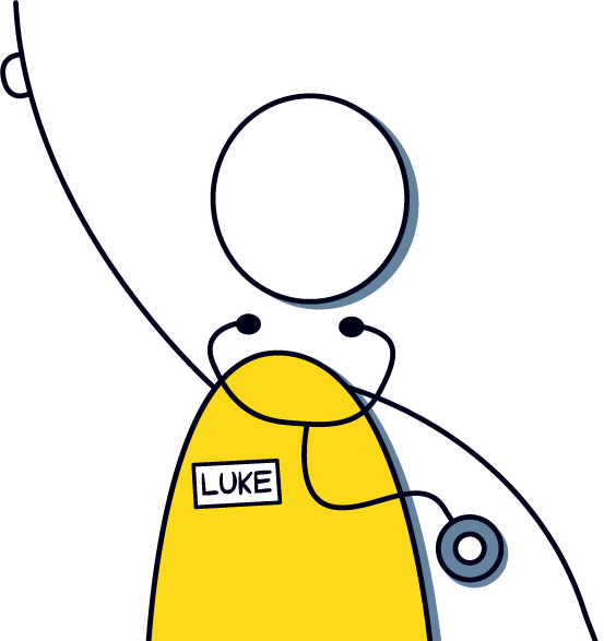 Author Luke - Cartoon Clipart (553x587), Png Download