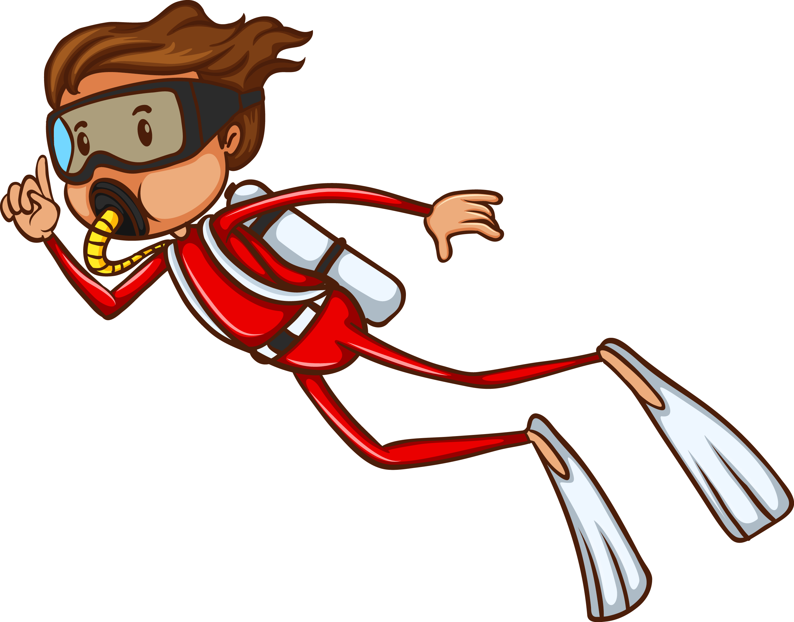 Download Scuba Clipart Underwate Diver Scuba Diving Cartoon Png