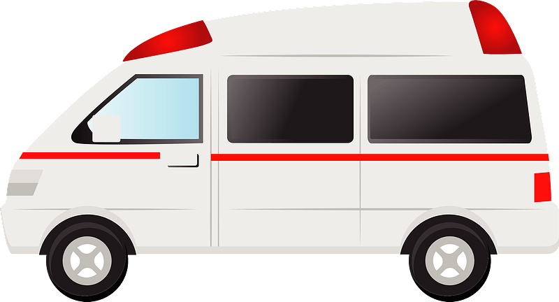 Ambulance Emergency Vehicle Clipart - Compact Van - Png Download (800x432), Png Download