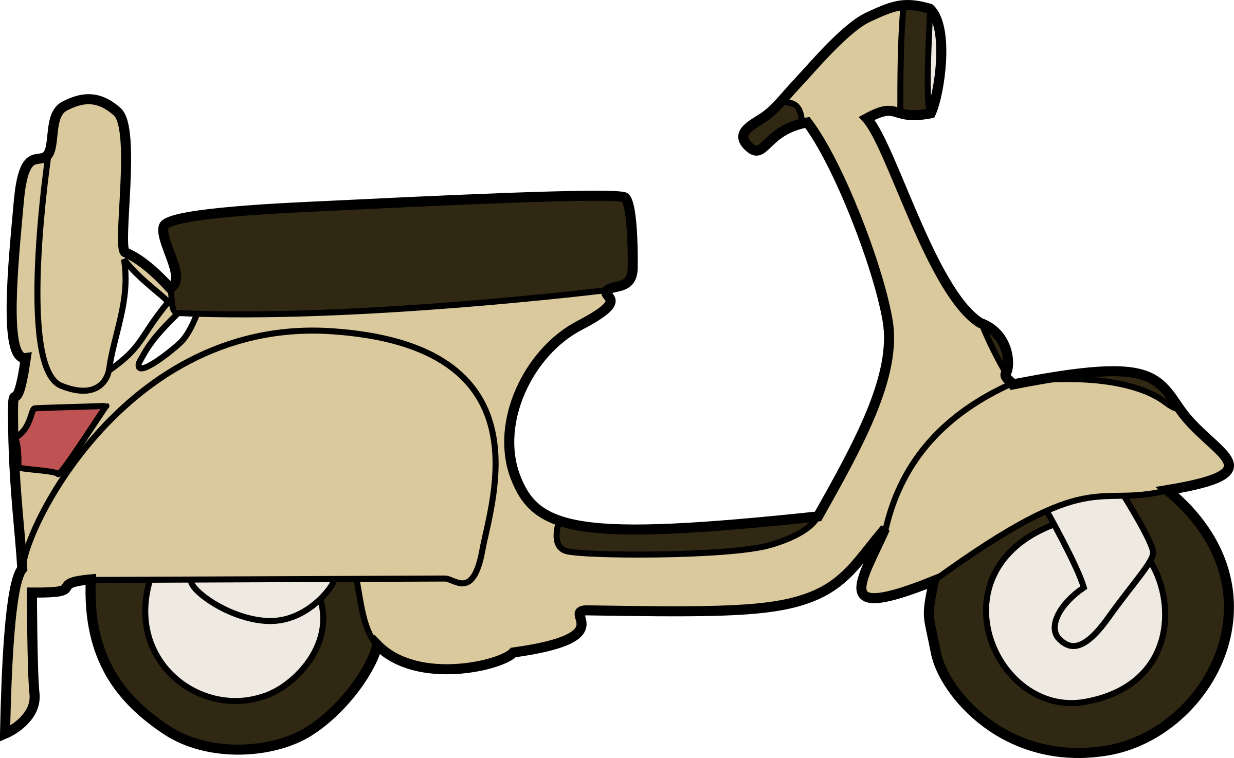 Clip Art Vespa - Png Download (2400x1475), Png Download