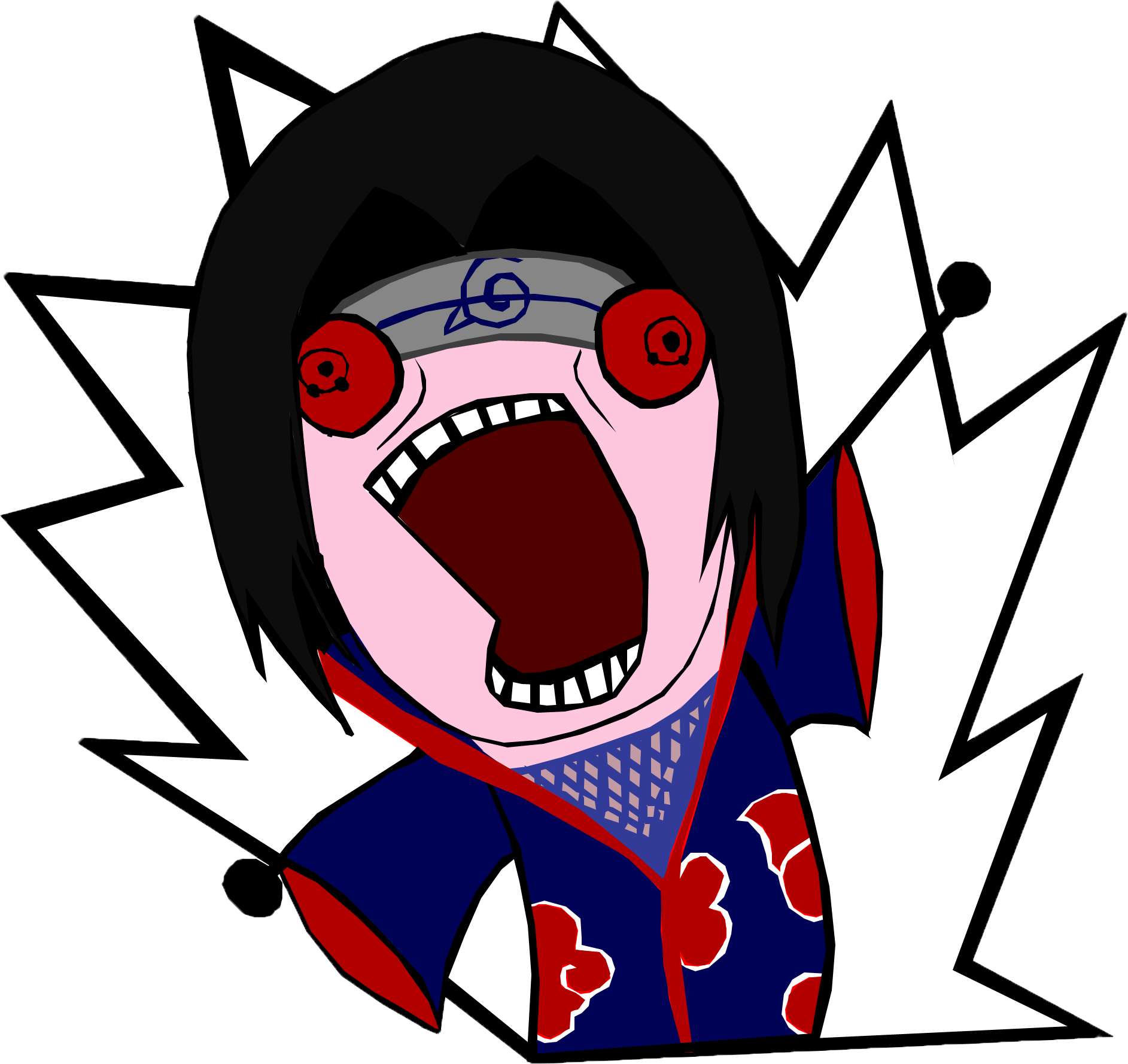 Yelling Clipart Rage - Itachi Stupid - Png Download (1885x1778), Png Download