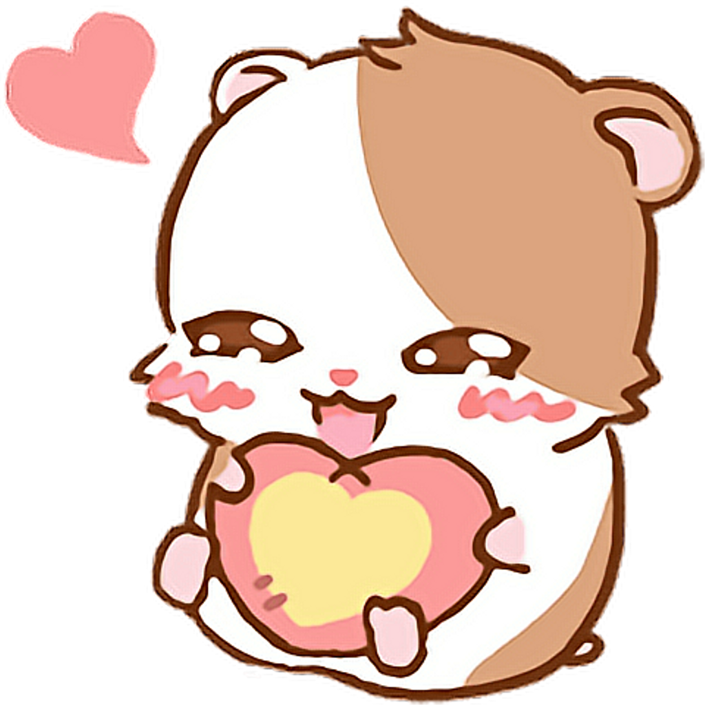 Sticker Line Friends Emoji - Kawaii Hamster Clipart (1024x1024), Png Download