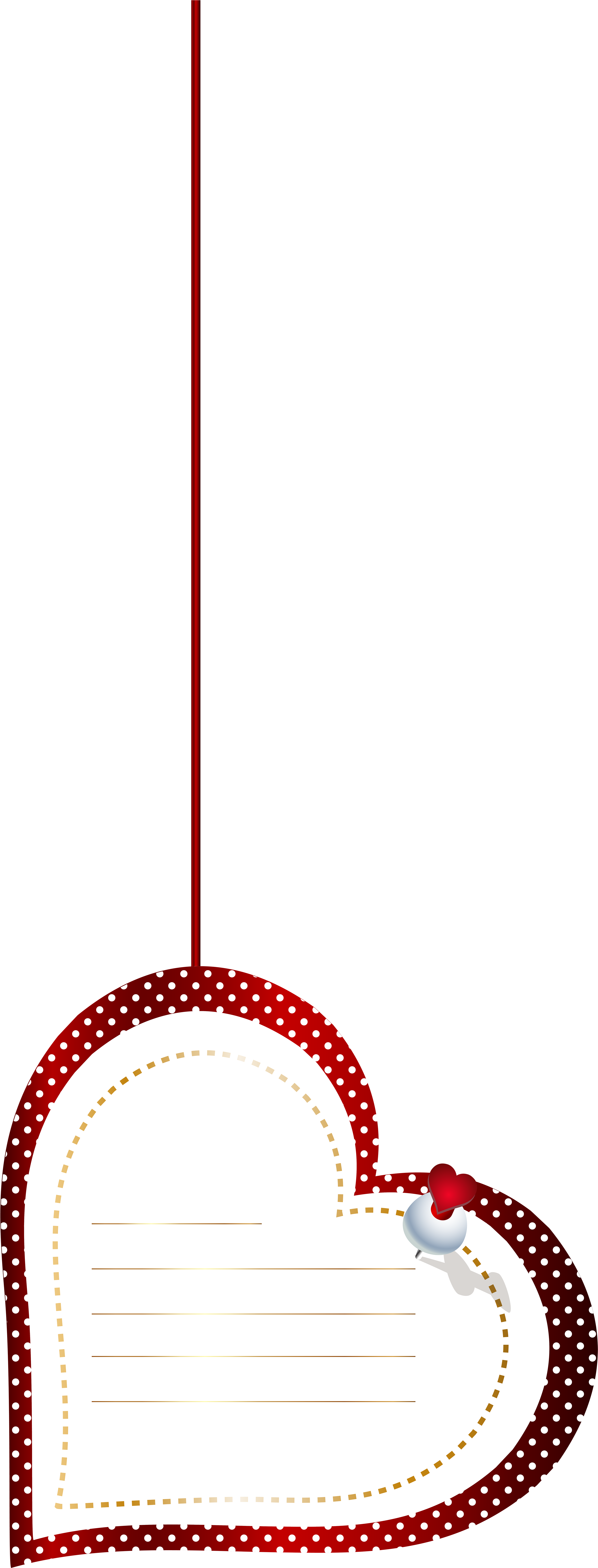 Hanging Heart Label Transparent Png Clip Art Image - Etiquetas De Coração Png (3356x8000), Png Download