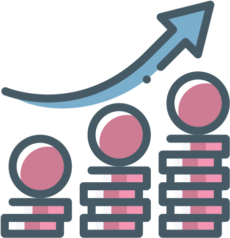Upward Trend Icon - Graphic Design Clipart (594x537), Png Download