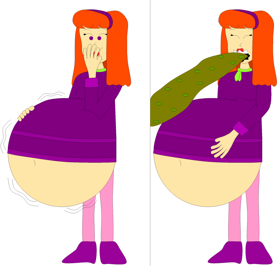 Daphne Gets Nausea By Angry-signs - Daphne And Velma Fart Clipart (967x928), Png Download