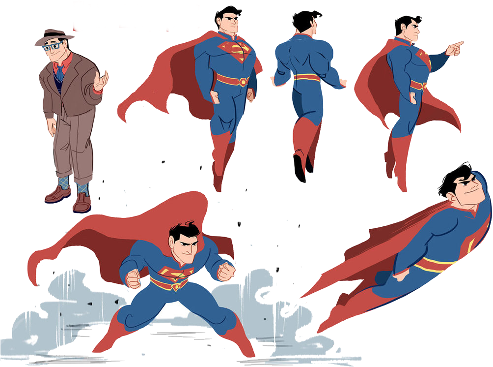 Drawn Superman Joker - Superman The Animated Series Jimmy Olsen Clipart (1038x769), Png Download