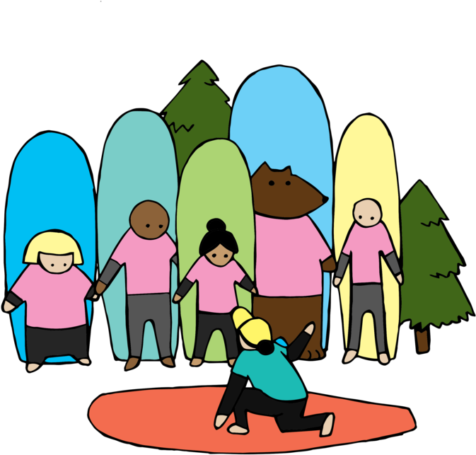 Weekend Warrior - Surf Sister Animation Clipart (1000x750), Png Download