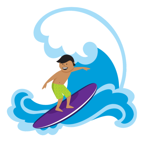 Surfer Clipart Gif - Png Download (734x636), Png Download