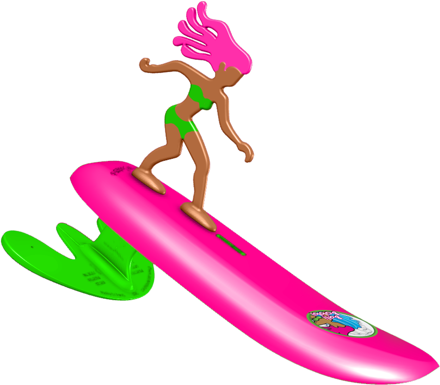 Bali Bobbi - Surfer Dudes Wave Powered Mini-surfer And Surfboard Clipart (921x921), Png Download