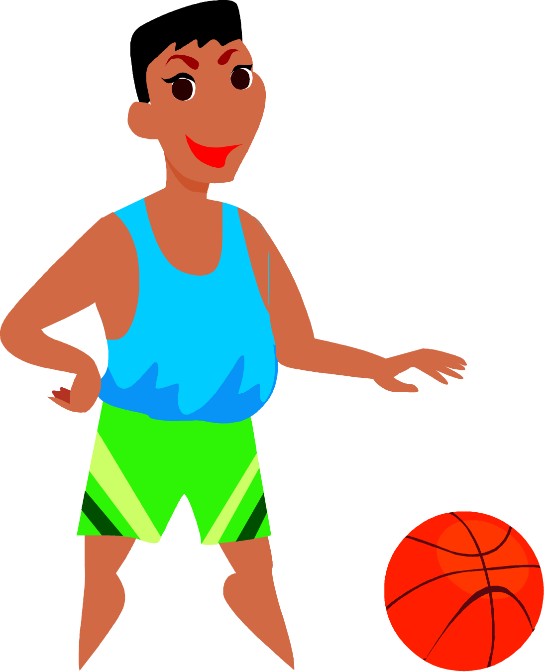 Cartoon Basketball Player Clipart - Gifs De Basketball Png Transparent Png (1095x1350), Png Download