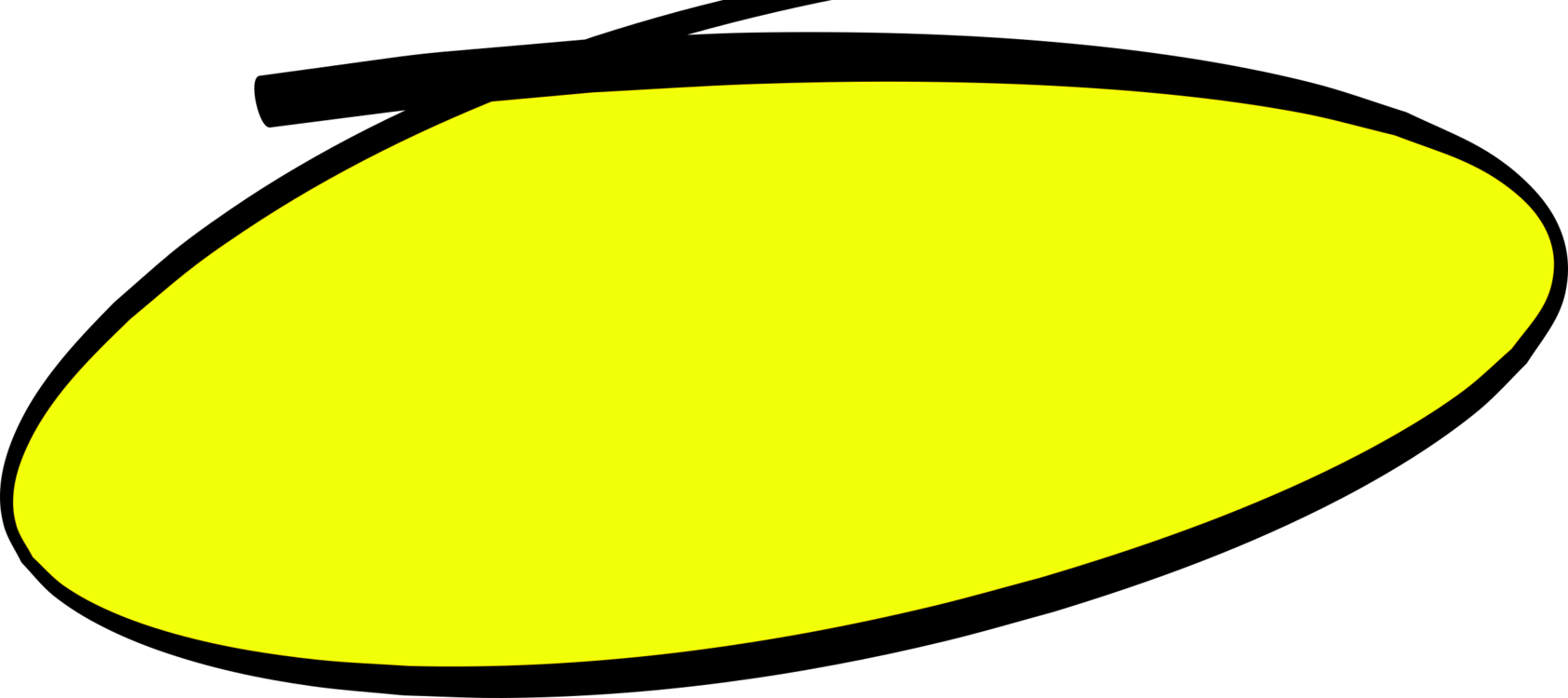 Circle Clipart Yellow - Circle Hand Writing Png Transparent Png (1685x750), Png Download