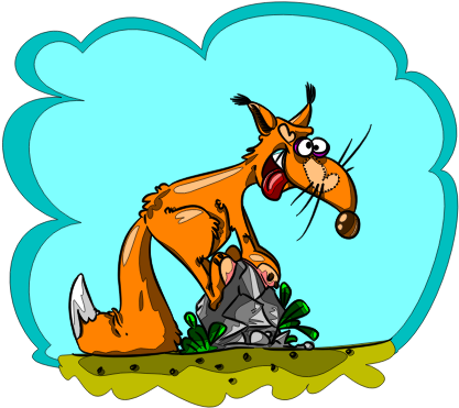 Crazy Fox Clean Clipart (600x600), Png Download