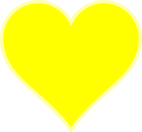 Yellow Heart Clipart Clipart Royalty Free Stock Yellow - Transparent Background Yellow Heart - Png Download (600x557), Png Download