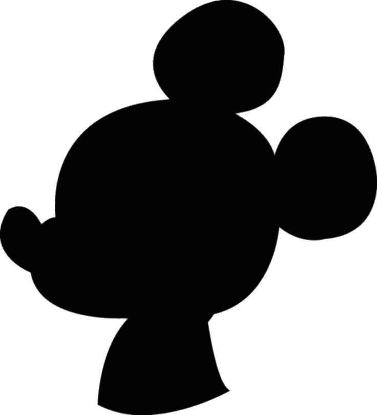 Disney Mickey Mouse Silhouette Clipart (736x809), Png Download