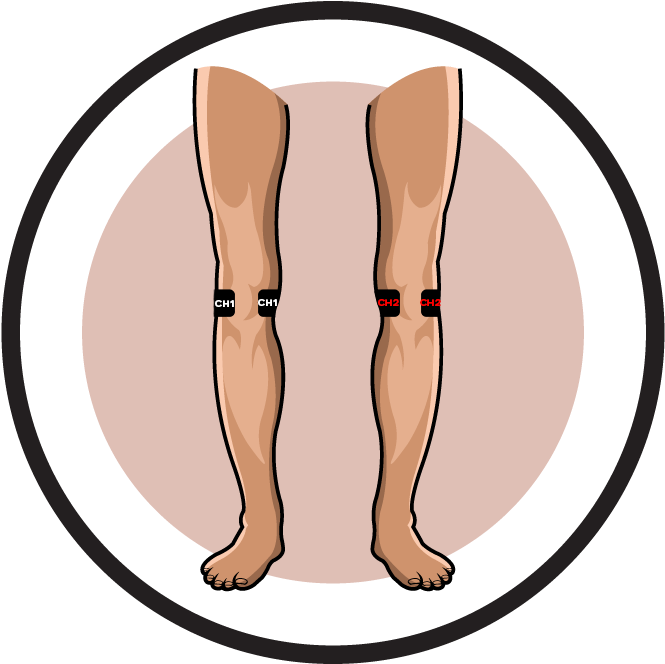 Knee Clipart Thigh - Back Of Knee Pain Tens Placement - Png Download (708x700), Png Download