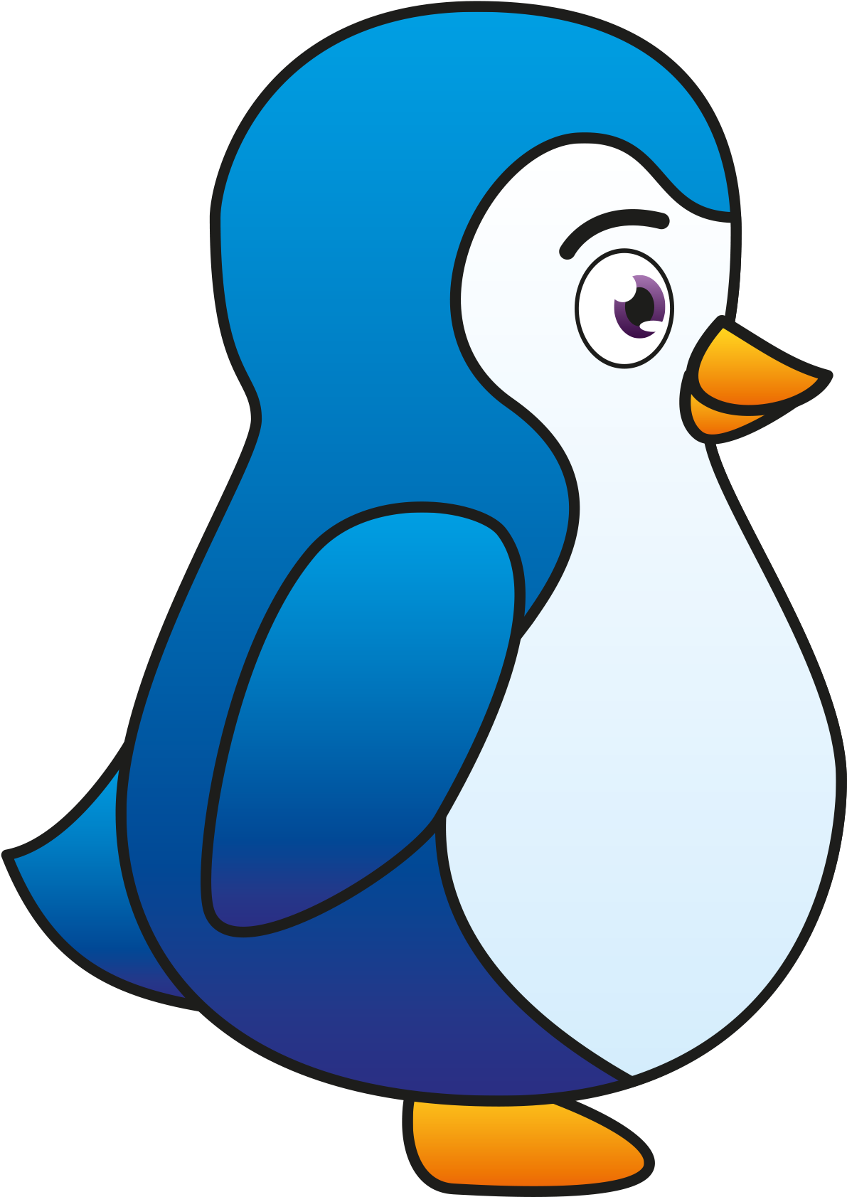 Cute Penguin Png Clipart - Adã©lie Penguin Transparent Png (1423x1749), Png Download