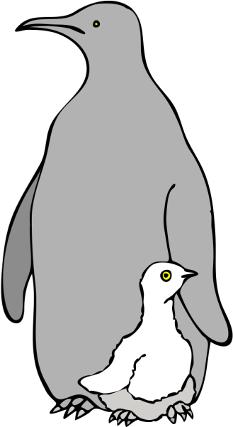 One Colored Penguins Png Icons - Clip Art Transparent Png (600x600), Png Download