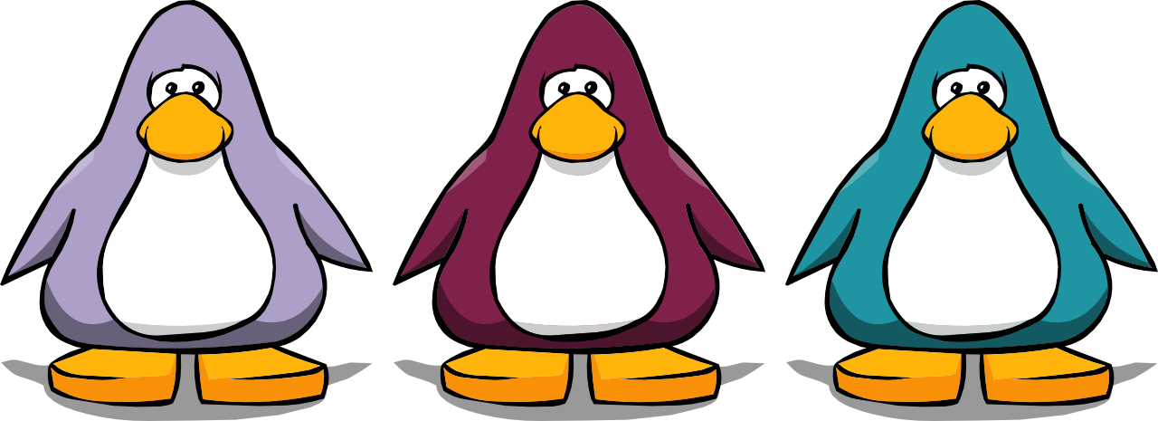Colorful Clipart Penguin - Club Penguin Color Vote - Png Download (1280x465), Png Download