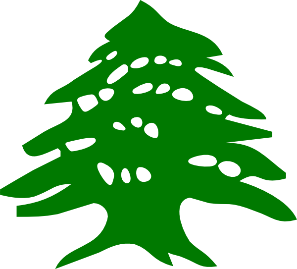 Cedar Tree Lebanon Flag Clipart (600x543), Png Download