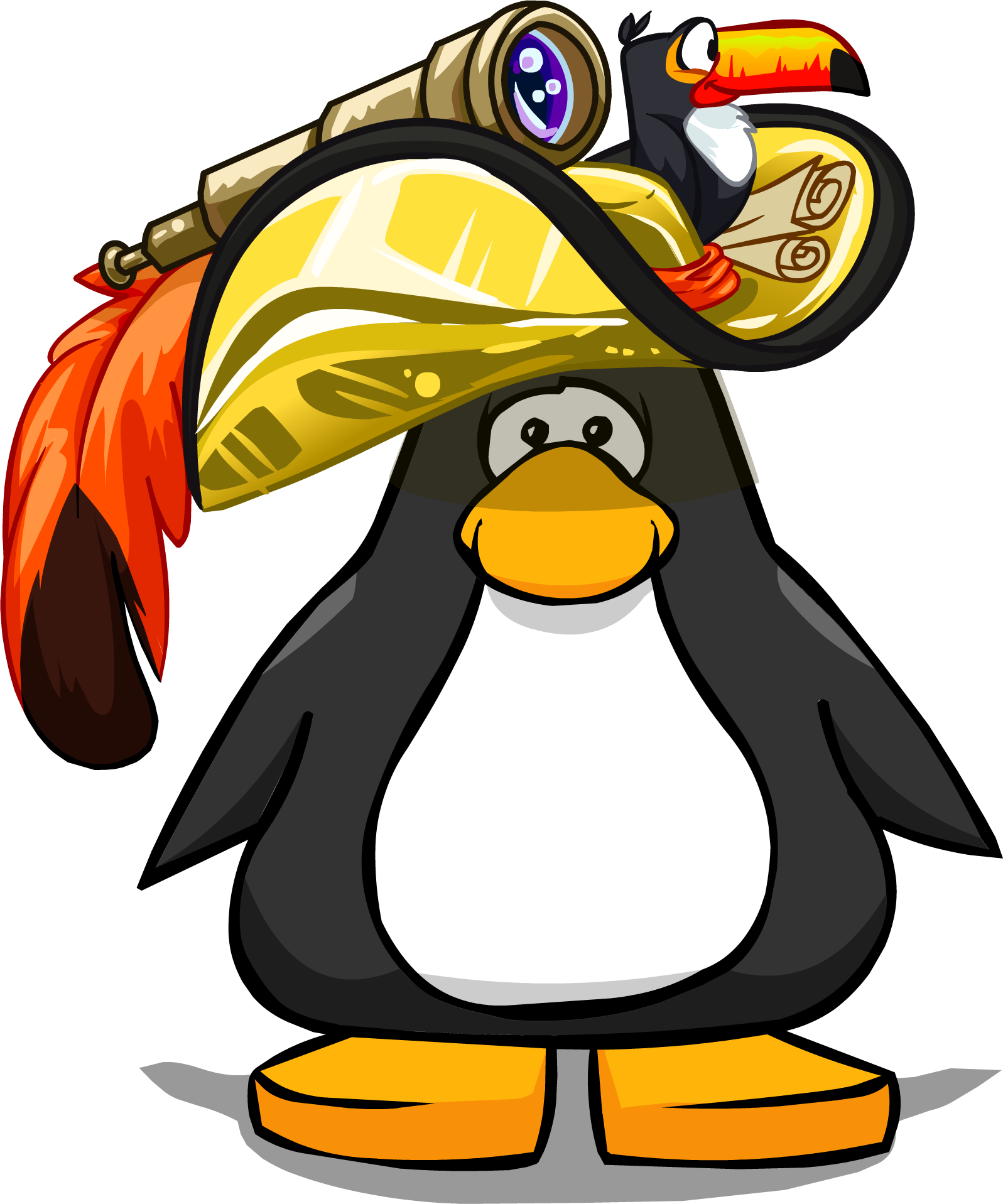 Transparent Pirate Hat Clipart - Club Penguin Penguin Colors - Png Download (1597x1917), Png Download