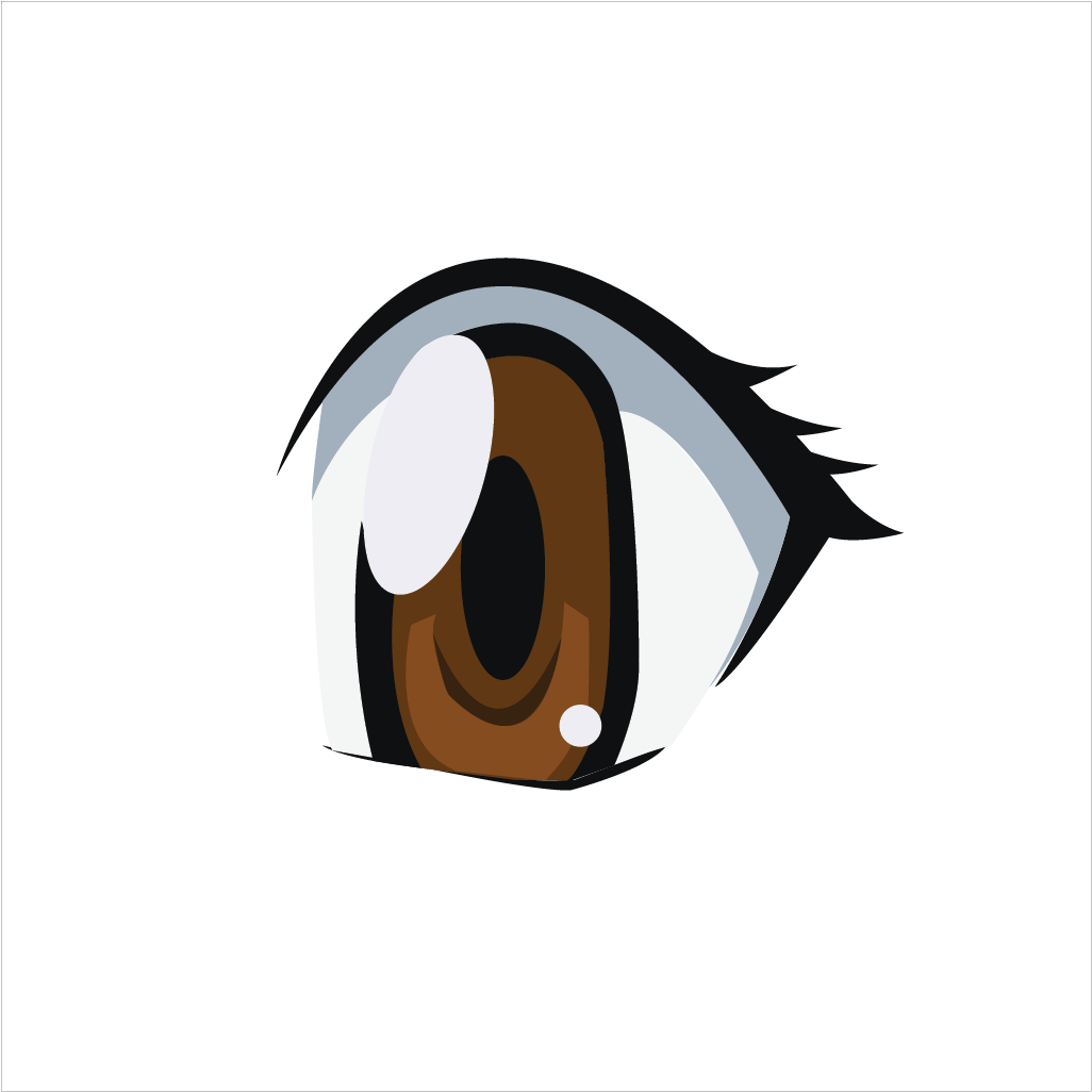 Brown Eye Skin Aottg - Cartoon Brown Eye Png Transparent Clipart (1026x1026), Png Download