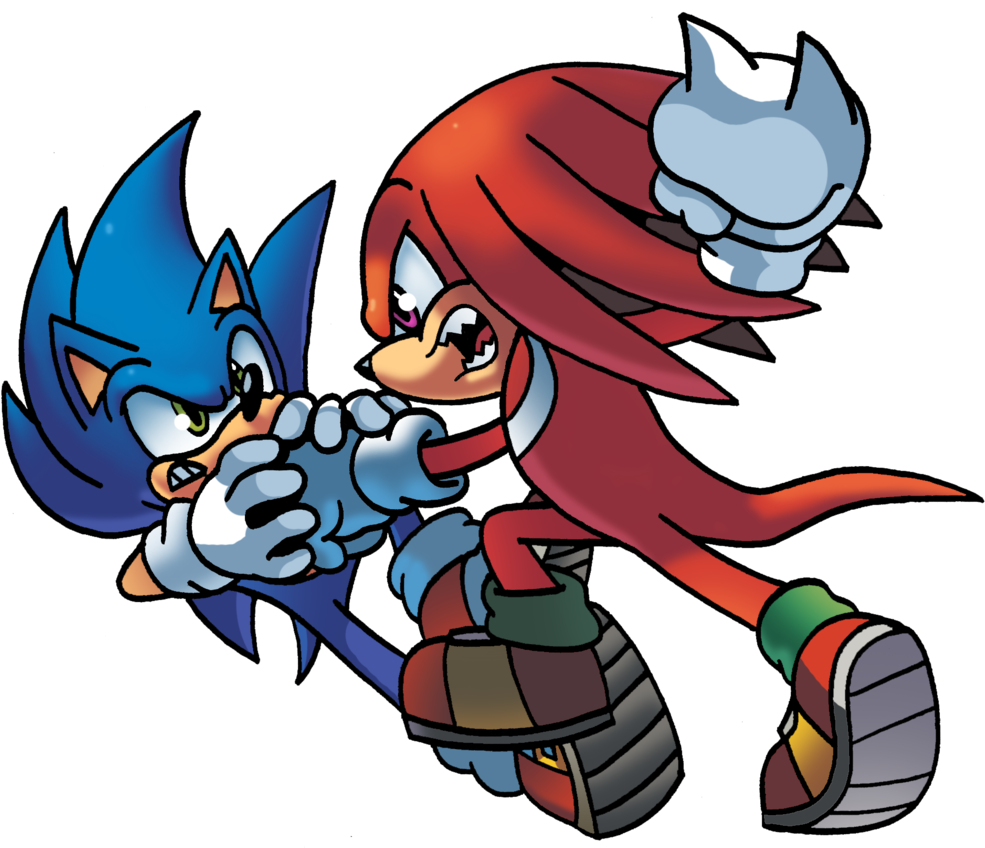 Sonic The Hedgehog Clipart Knuckles - Sonic Y Knuckles Dibujo - Png Download (985x848), Png Download