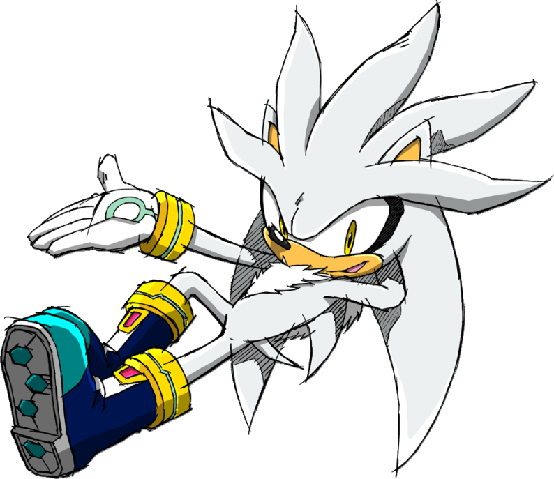 Silver Drawing The Hedgehog Transparent Png Clipart - Png Silver The Hedgehog (794x687), Png Download