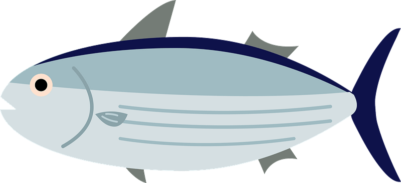Skipjack Tuna Fish Clipart - Png Download (800x366), Png Download