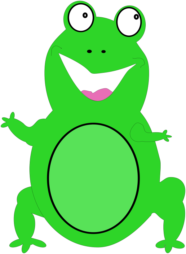 Happy Frog Clipart - Related To Green Colour - Png Download (584x800), Png Download