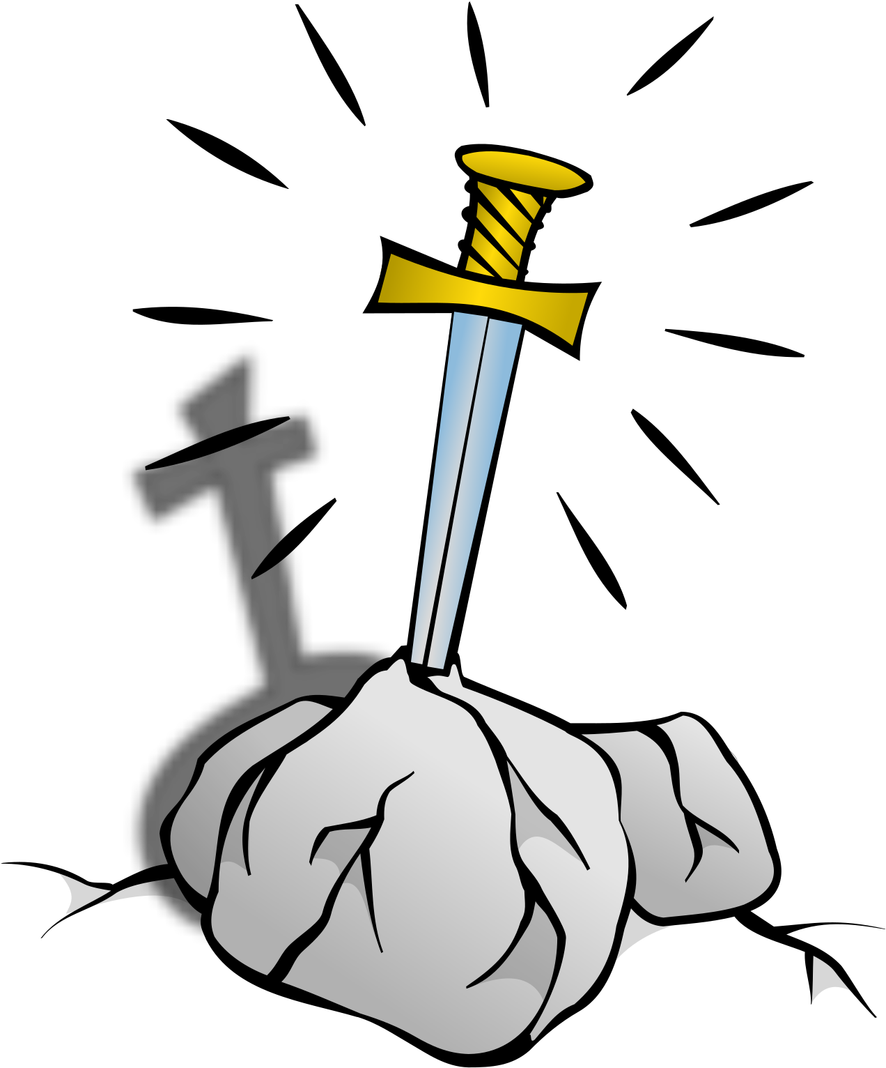 Sword In Stone Clip Art - Png Download (1595x1920), Png Download