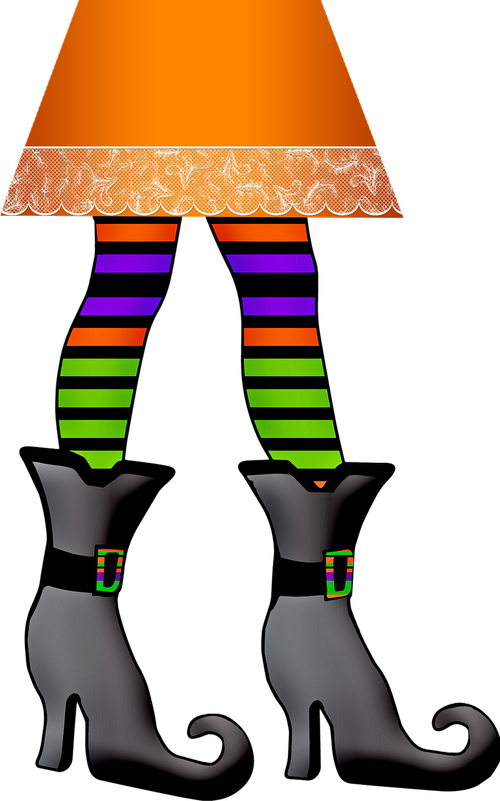 Transparent Witches Legs Clipart - Piernas Bruja Png (500x801), Png Download