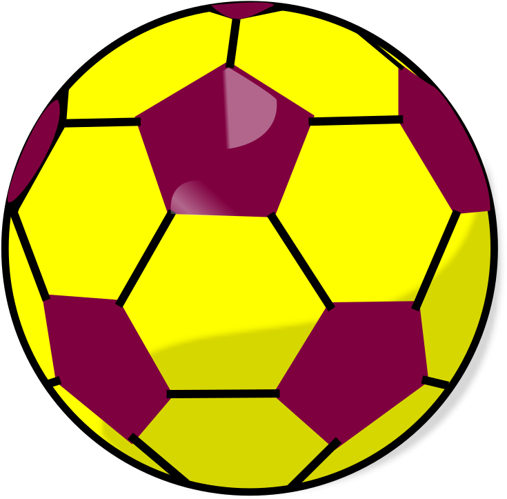 Blue And Yellow Soccerball Svg Clip Arts - Soccer Ball Clipart - Png Download (1024x1024), Png Download