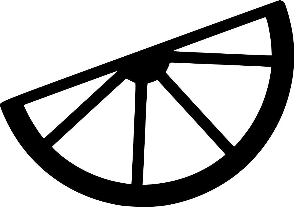 Lemon Slice Orange Citrus Lime - Lemon Clipart Png Black And White Transparent Png (980x690), Png Download