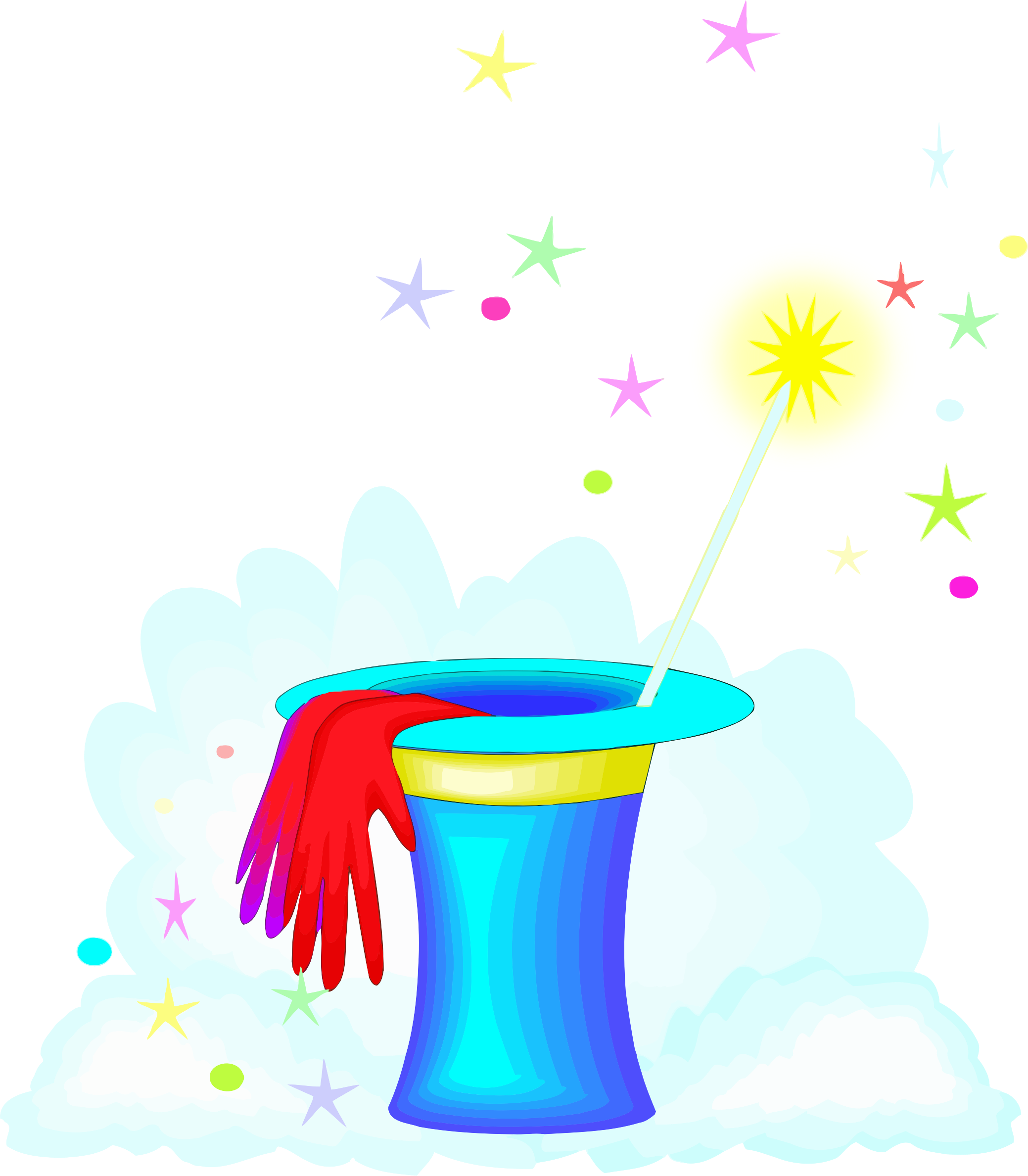 Hat And Wand Clip Arts - Portable Network Graphics - Png Download (2078x2377), Png Download