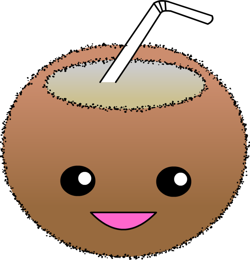 Coconut Clipart Cute , Png Download - Clip Art Transparent Png (876x911), Png Download