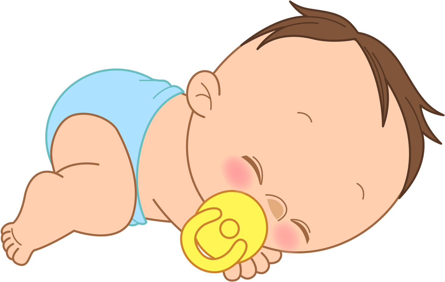 Infant Clipart Baby Tummy Time - Clipart Sleeping Baby Png Transparent Png (1464x929), Png Download