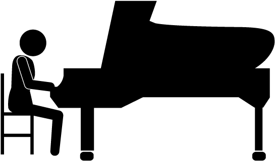 Pianist Silhouette Clipart (640x640), Png Download