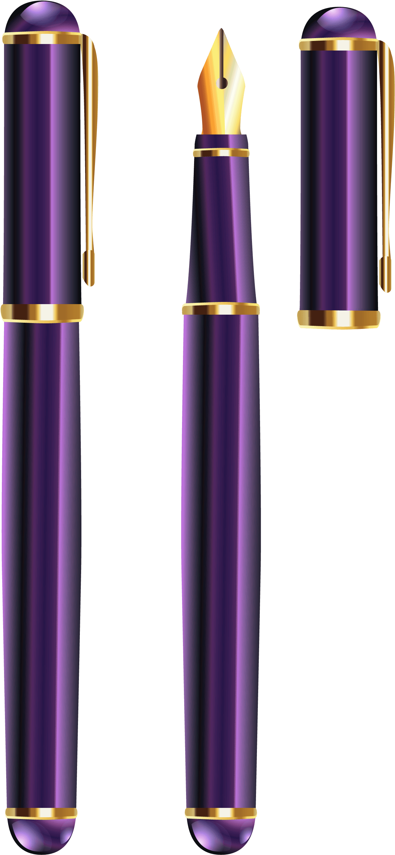 Ballpoint Pen Png Clipart Image - Purple Pen Png Transparent Png (1412x2884), Png Download