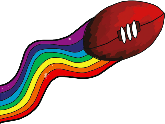 Illustration Of Footbal Flying In Air With A Rainbow - Homophobia Png Clipart (761x584), Png Download